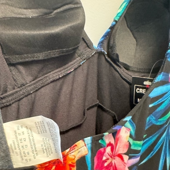 SWIM SOLUTIONS WOMENS PRINTED TIERED HALTER TANKINI TOP swimwear, New 10 - Picture 10 of 13